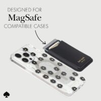 Kate Spade New York รุ่น Magnetic Card Holder - ที่เก็บบัตรติดหลังมือถือ - ลาย Black