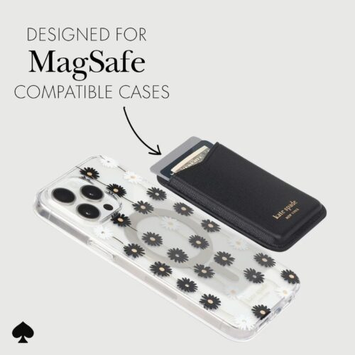 Kate Spade New York รุ่น Magnetic Card Holder - ที่เก็บบัตรติดหลังมือถือ - ลาย Black - Image 7
