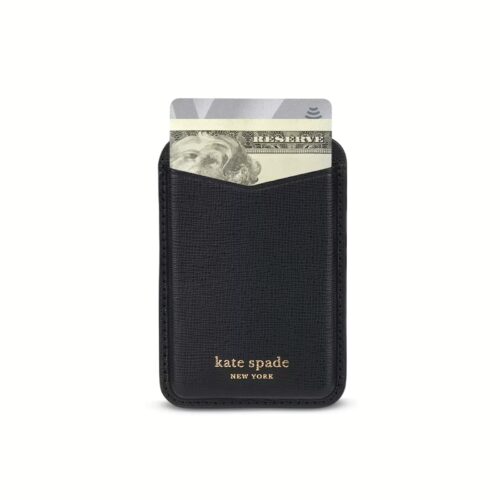 Kate Spade New York รุ่น Magnetic Card Holder - ที่เก็บบัตรติดหลังมือถือ - ลาย Black