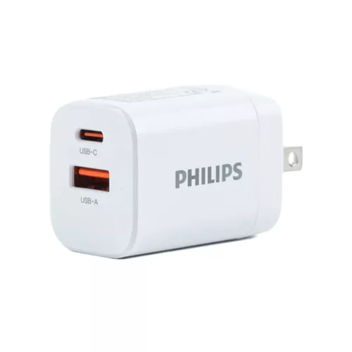 หัวชาร์จ Philips รุ่น PD30W Charger Adapter Dual Port - สี White - Image 2