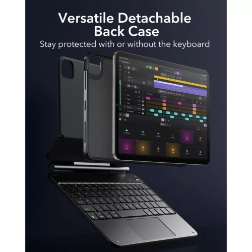 ESR รุ่น Rebound Magnetic Keyboard Case 360 - เคส iPad Air 11" (2025/2024), iPad Air 10.9" (5th/4th Gen), iPad Pro 11" (4th-1st Gen) - สี Black (US Layout) - Image 3