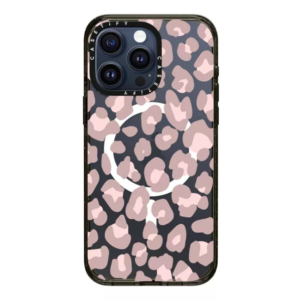 Casetify รุ่น Impact Case with MagSafe - เคส iPhone 15 Pro Max - ลาย Dusty Pink Leopard