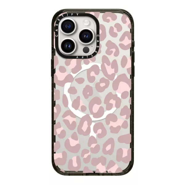 Casetify รุ่น Impact Case with MagSafe - เคส iPhone 15 Pro Max - ลาย Dusty Pink Leopard