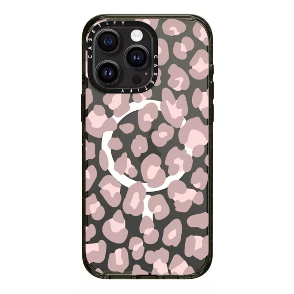 Casetify รุ่น Impact Case with MagSafe - เคส iPhone 15 Pro Max - ลาย Dusty Pink Leopard