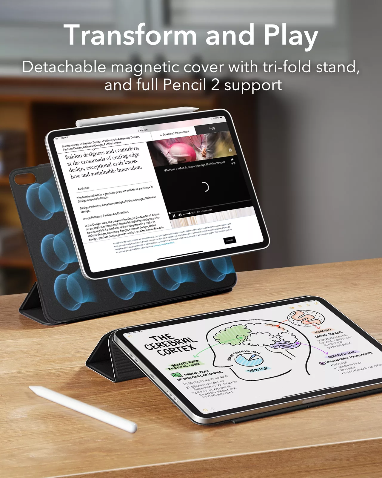 ESR รุ่น Rebound Magnetic - เคส iPad Air 13" (1st/2024) - สี Black