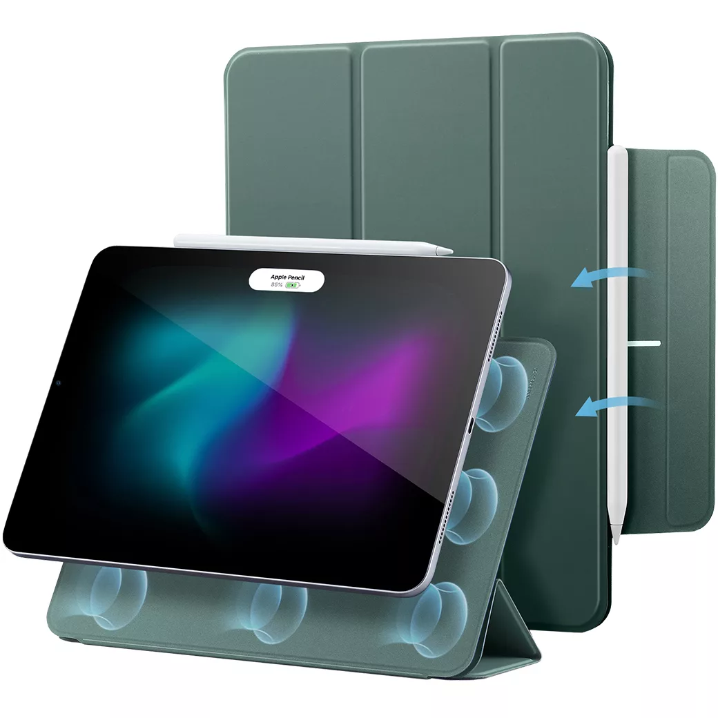 ESR - รุ่น Rebound Magnetic - เคส iPad Air 11" (6th/2024), iPad Air 10.9" (5th/4th Gen), iPad Pro 11" (1st Gen) - สี Forest Green