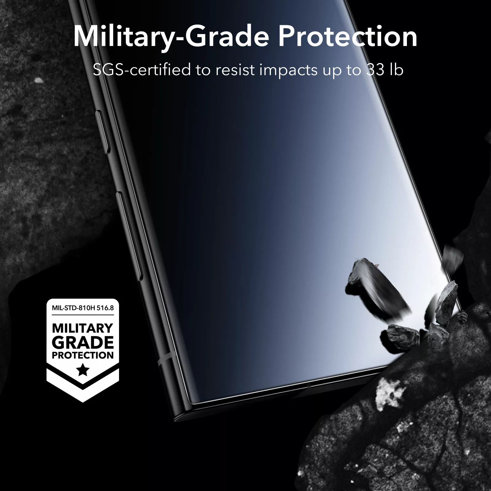 ESR รุ่น Tempered Glass Privacy Screen Protector - ฟิล์มกระจก Galaxy S24 Ultra (1 Pack)