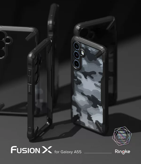 Ringke รุ่น Fusion X - เคส Galaxy A55 5G - สี Black