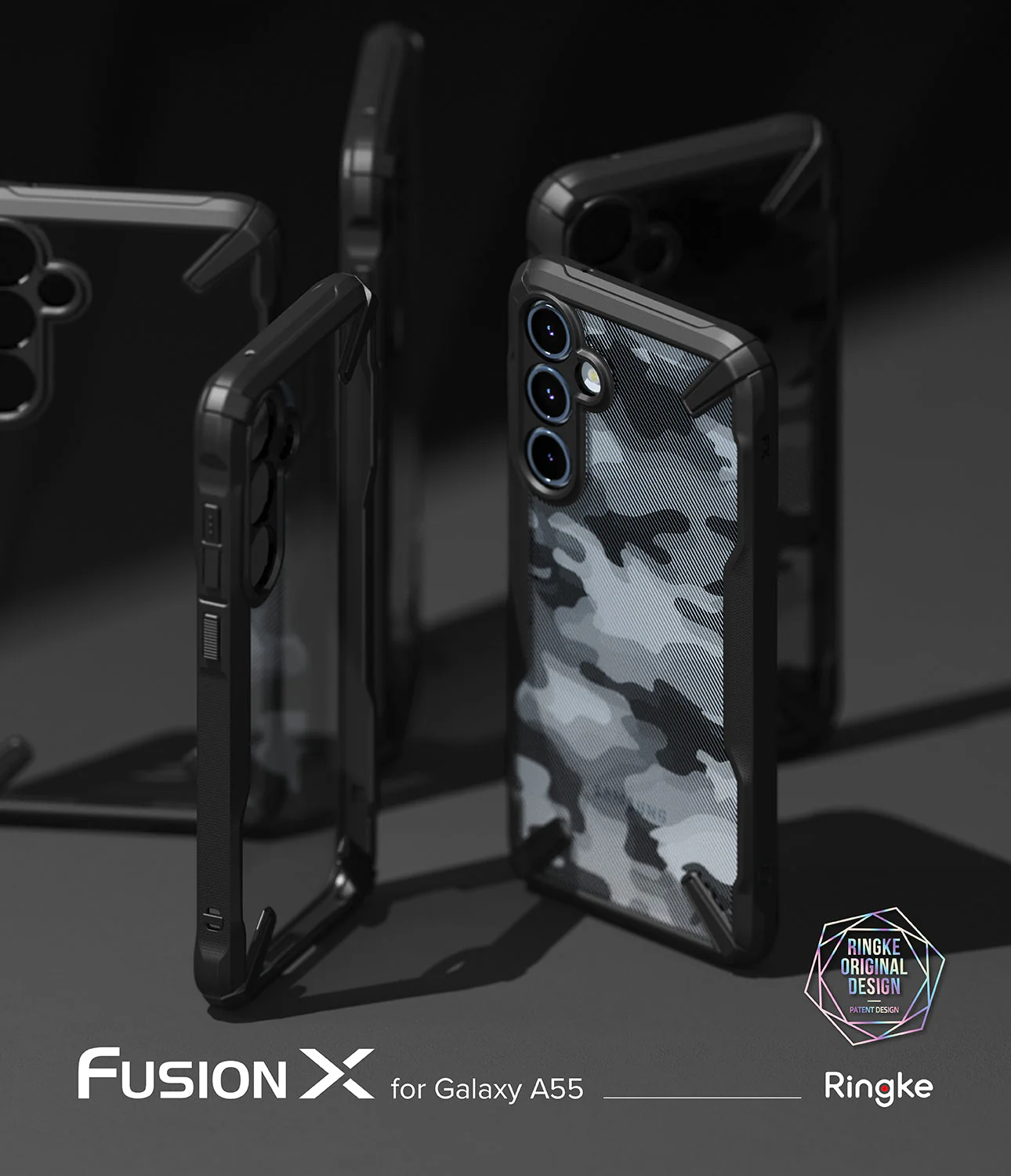 Ringke รุ่น Fusion X - เคส Galaxy A55 5G - สี Black