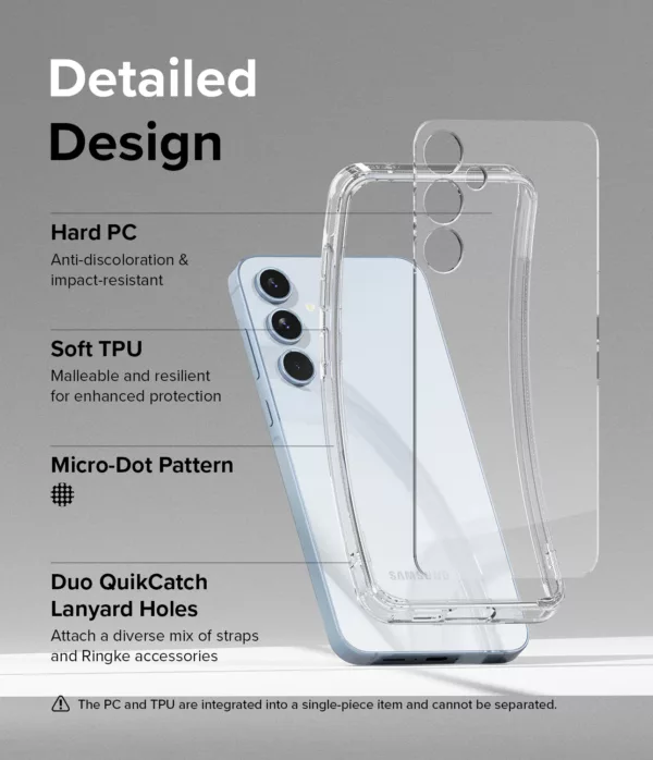 Ringke รุ่น Fusion - เคส Galaxy A55 5G - สี Clear