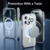 ESR รุ่น Classic Pro Case (HaloLock) - เซตเคสและฟิล์ม iPhone 15 Pro Max - สี Clear