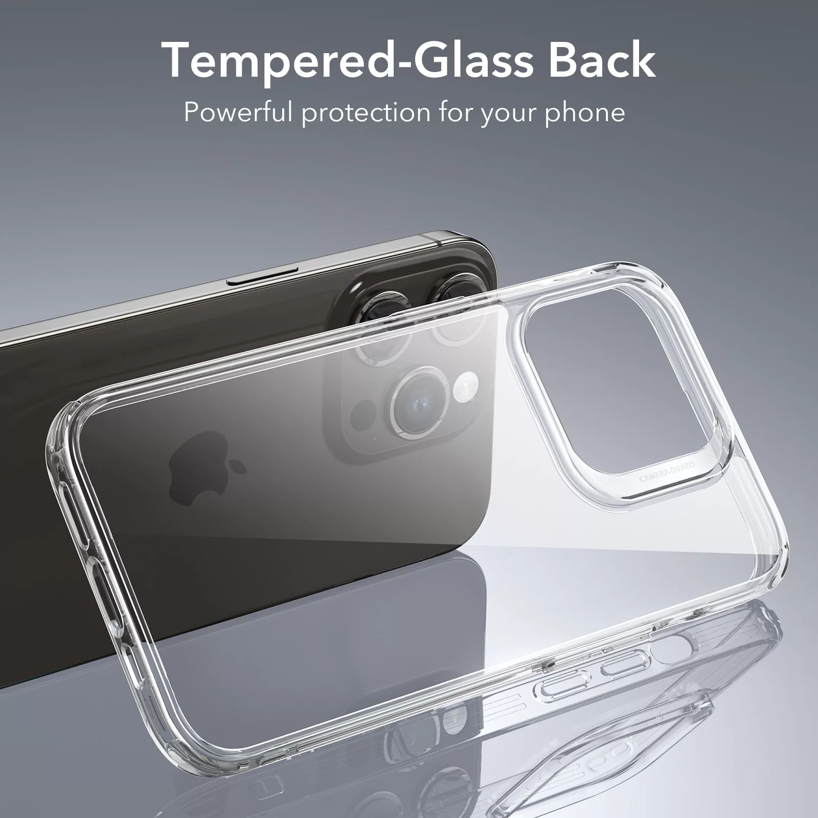 ESR รุ่น Ice Shield Tempered Glass Case - เคส iPhone 15 Pro - สี Clear