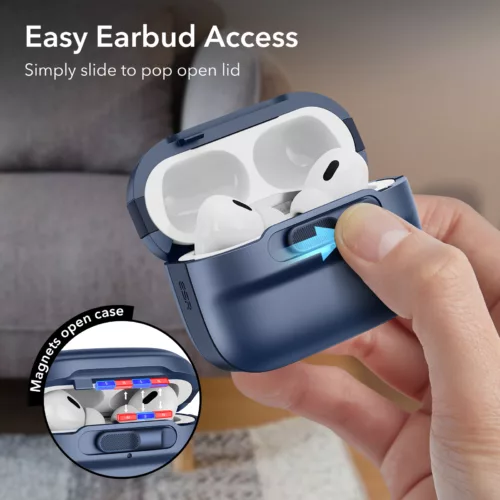 ESR รุ่น Pulse Magnetic Lock Case (HaloLock) - เคส AirPods Pro 2/1 - สี Black - Image 3