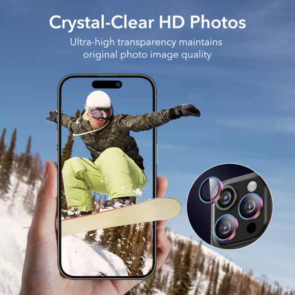 ESR รุ่น Camera Lens Protector - กระจกเลนส์กล้อง iPhone 15 Pro/ 15 Pro Max - สี Chromatic