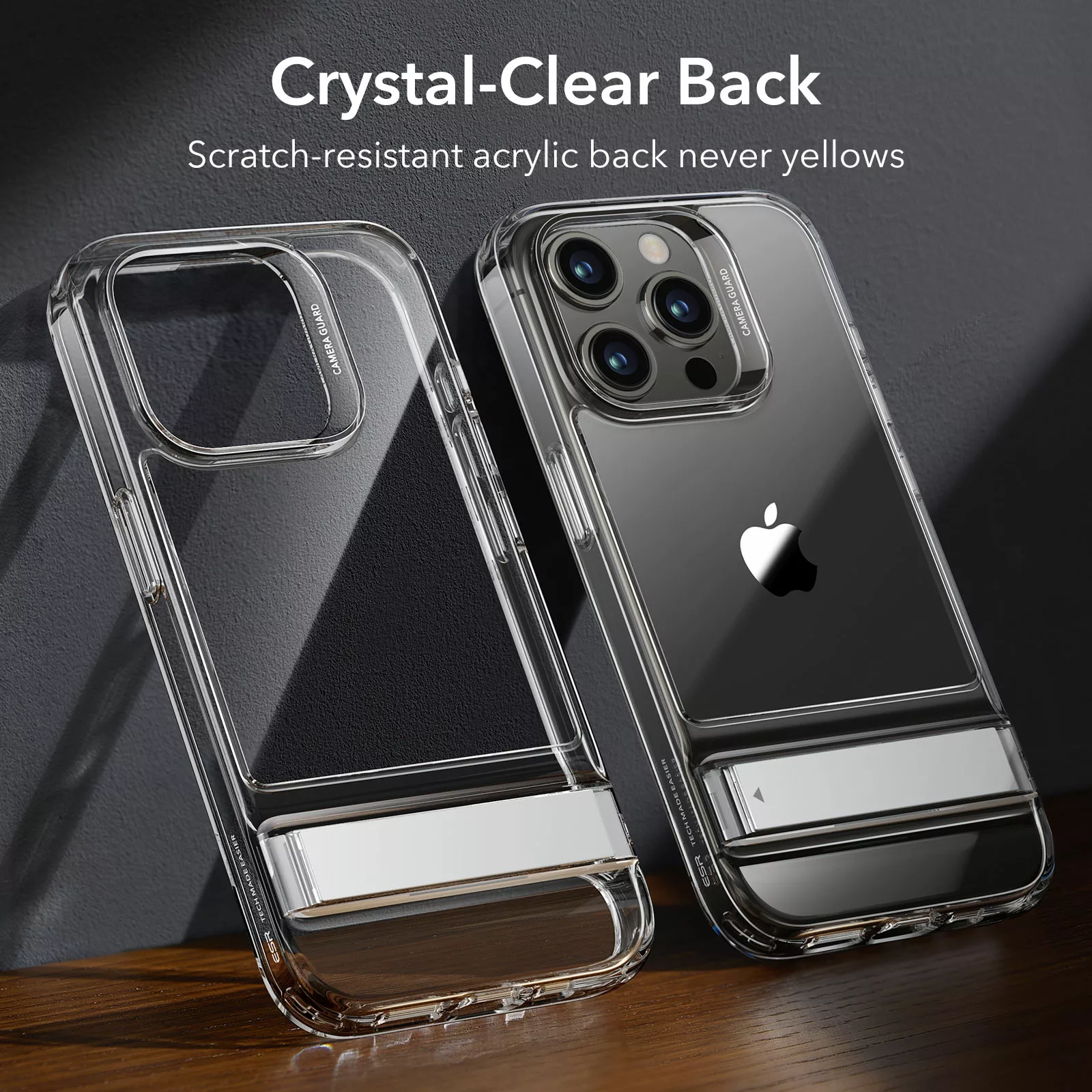 ESR รุ่น Boost Kickstand Case - เคส iPhone 15 Pro - สี Clear