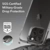ESR รุ่น Ice Shield Tempered Glass Case - เคส iPhone 15 Pro - สี Clear