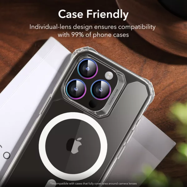 ESR รุ่น Camera Lens Protector - กระจกเลนส์กล้อง iPhone 15 Pro/ 15 Pro Max - สี Chromatic