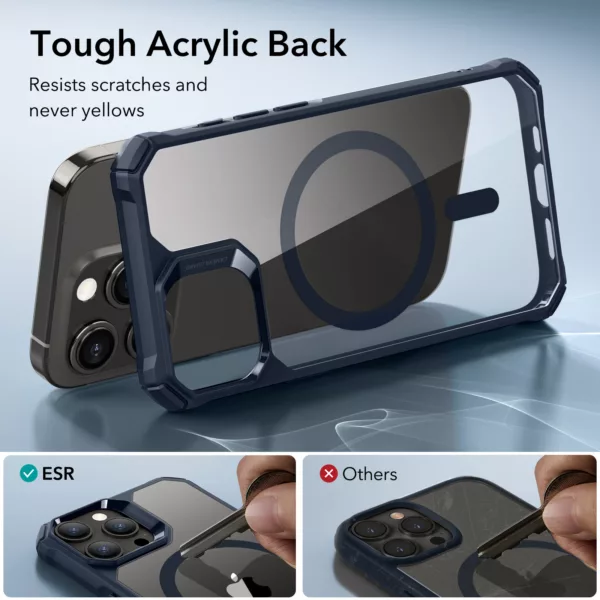 ESR รุ่น Air Armor Clear Case (HaloLock) - เคส iPhone 15 Pro - สี Clear/Dark Blue