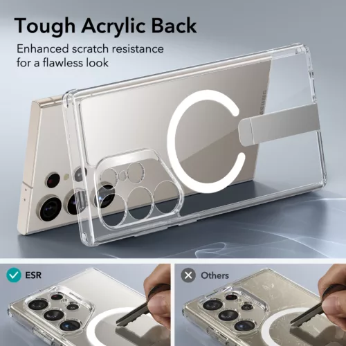 ESR รุ่น Boost Flickstand Case (HaloLock) - เคส Galaxy S24 Ultra - สี Clear - Image 8