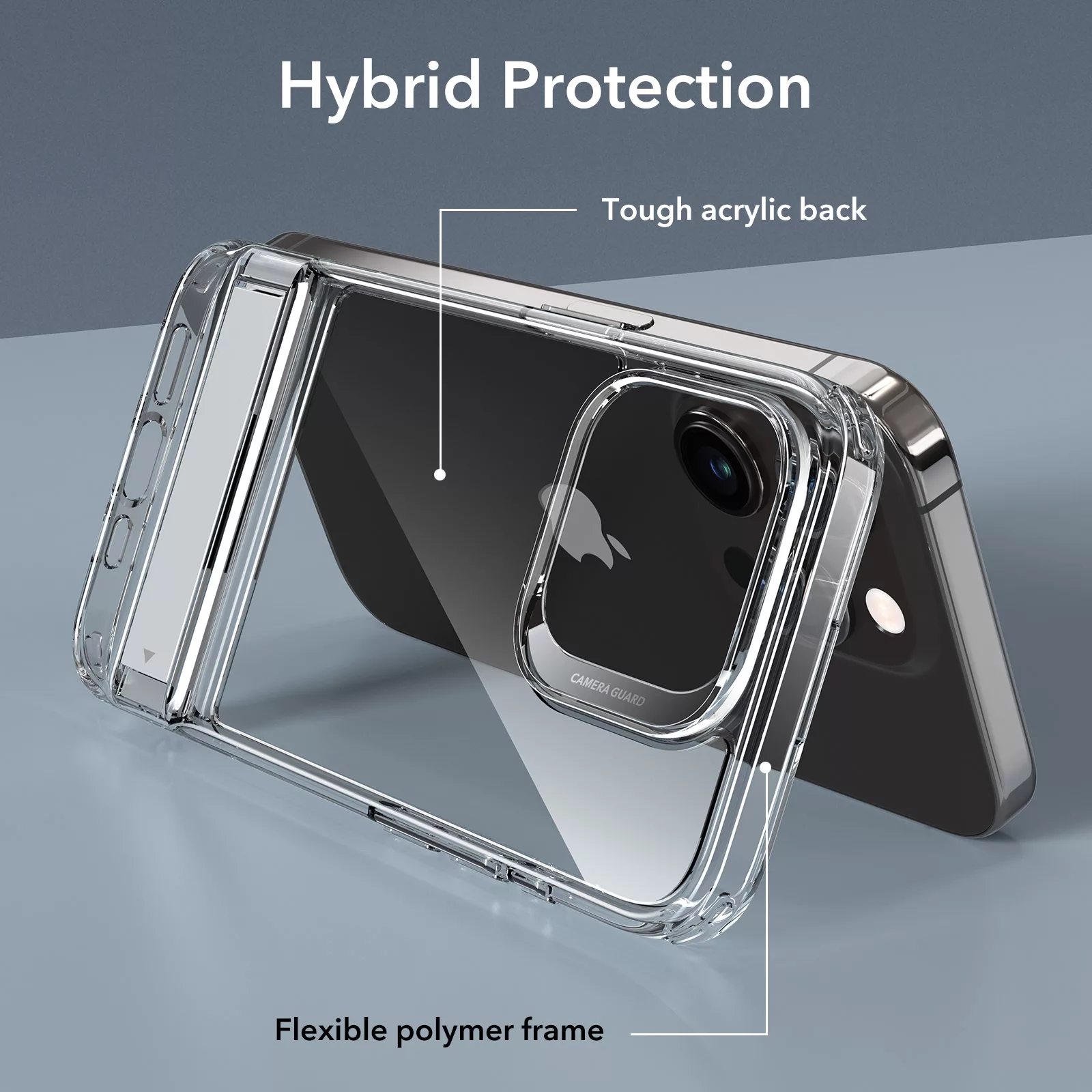 ESR รุ่น Boost Kickstand Case - เคส iPhone 15 Pro Max - สี Clear