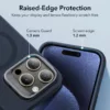 ESR รุ่น Cloud Soft Case with Stash Stand (HaloLock) - เคส iPhone 15 Pro - สี Dark Blue