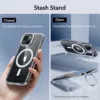 ESR รุ่น Classic Hybrid Case with Stash Stand (HaloLock) - เคส iPhone 15 Plus - สี Clear