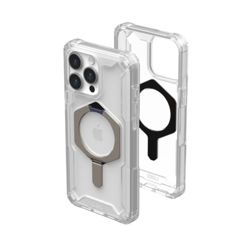 UAG รุ่น Plasma XTE MagSafe - เคส iPhone 15 Pro Max - สี Clear/Titanium - Image 5