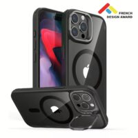 ESR รุ่น Classic Hybrid Case with Stash Stand (HaloLock) - เคส iPhone 15 Pro - สี Clear Black