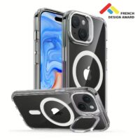ESR รุ่น Classic Hybrid Case with Stash Stand (HaloLock) - เคส iPhone 15 - สี Clear