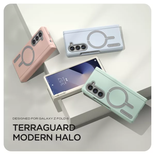 VRS รุ่น Terra Guard Modern Halo - เคส Galaxy Z Fold 6 - สี Cream