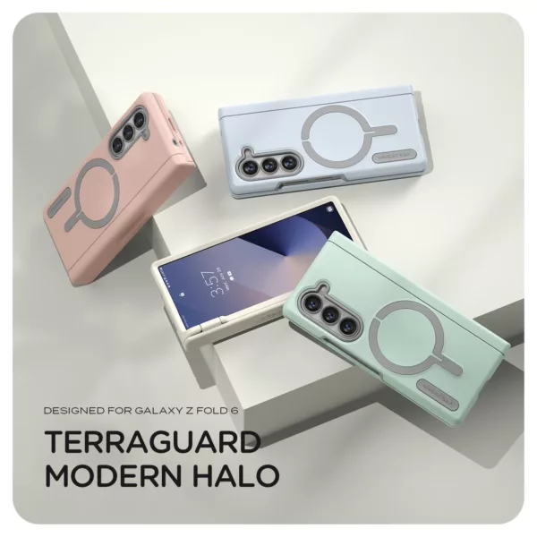 VRS รุ่น Terra Guard Modern Halo S - เคส Galaxy Z Fold 6 - สี Cream