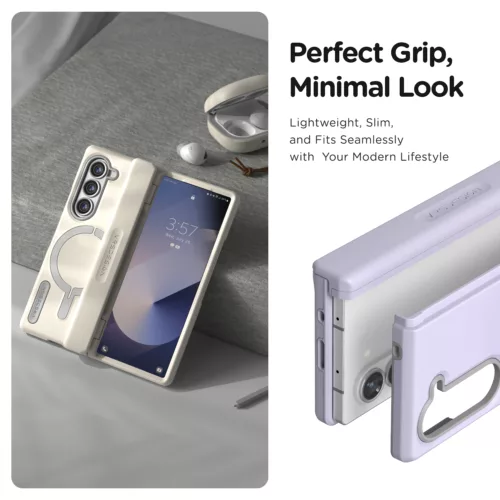 VRS รุ่น Terra Guard Modern Halo - เคส Galaxy Z Fold 6 - สี Cream - Image 3
