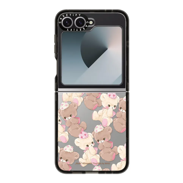 Casetify รุ่น Impact Flip Card Case - เคส Galaxy Z Flip 6 - สี Black/Vanilla&Cocoa