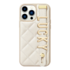 Custype รุ่น Lucky Alphabet - เคส iPhone 15 Pro - สี Beige