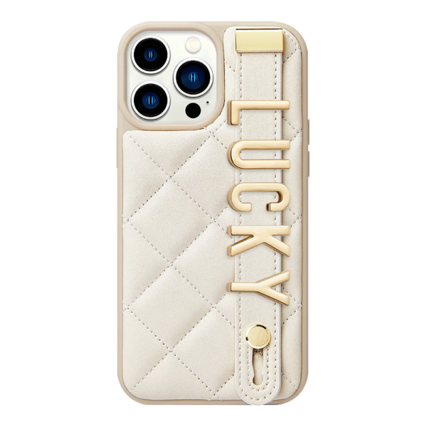 Custype รุ่น Lucky Alphabet - เคส iPhone 15 Pro - สี Beige