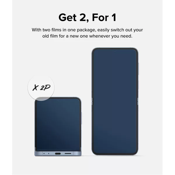 Ringke รุ่น Dual Easy Film - ฟิล์ม Galaxy Z Flip 6 (ฟิล์ม2แผ่น)