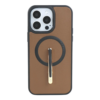 Custype รุ่น Magnetic Wireless Charging Phone Case With Single Pole Stand - เคส iPhone 15 Pro - สี Brown