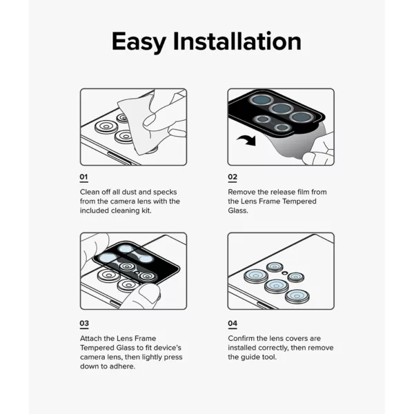 Ringke รุ่น Camera Lens Frame Glass - กระจกเลนส์กล้อง Galaxy Z Fold 6 (ฟิล์ม2ชิ้น)