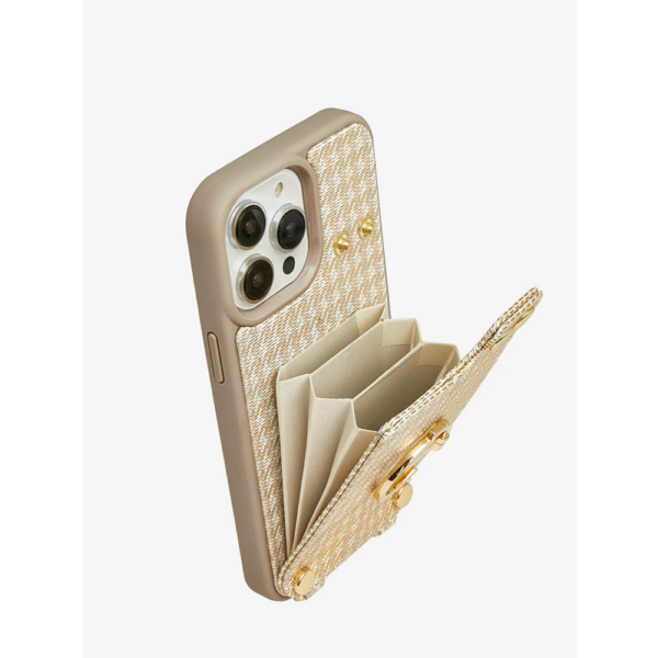 Custype รุ่น PocketMate Noble - เคส iPhone 15 Pro Max - สี Beige