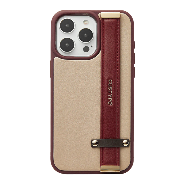 Custype รุ่น StandEase- Wrist Stand - เคส iPhone 15 Pro Max - สี Wine Red