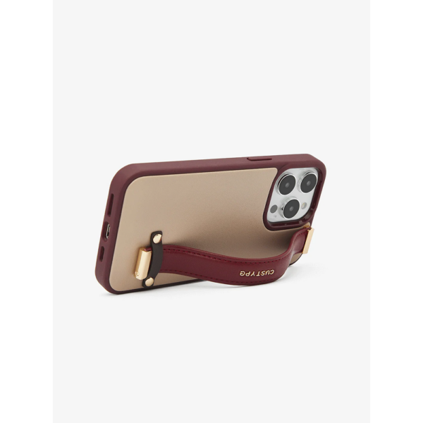 Custype รุ่น StandEase- Wrist Stand - เคส iPhone 15 Pro Max - สี Wine Red