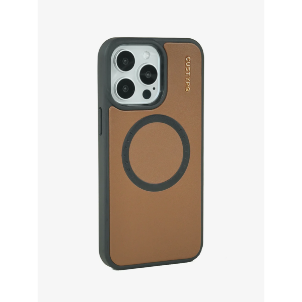 Custype รุ่น Magnetic Wireless Charging - เคส iPhone 15 Pro Max - สี Brown