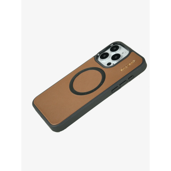 Custype รุ่น Magnetic Wireless Charging - เคส iPhone 15 Pro Max - สี Brown