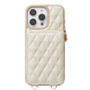 Custype รุ่น ZipPouch Classic Wallet - เคส iPhone 15 Pro Max - สี Classic Argyle Beige