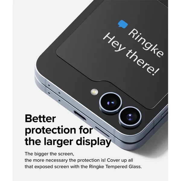 Ringke รุ่น Cover Display Protector Glass - ฟิล์มกระจก Galaxy Z Flip 6 (ฟิล์ม2แผ่น)