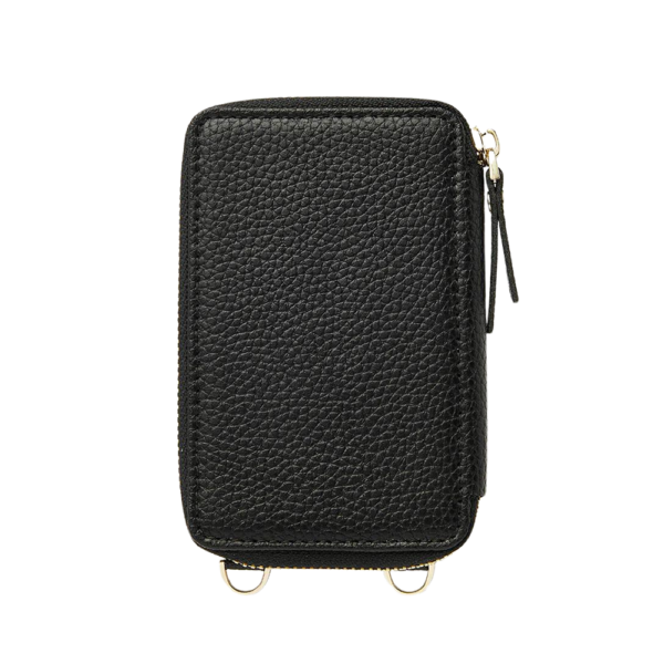 Custype รุ่น Economical Kit Magnetic Detachable Zipper Wallet - ที่เก็บบัตรติดหลังมือถือสำหรับ iPhone 15 Pro Max - สี Black