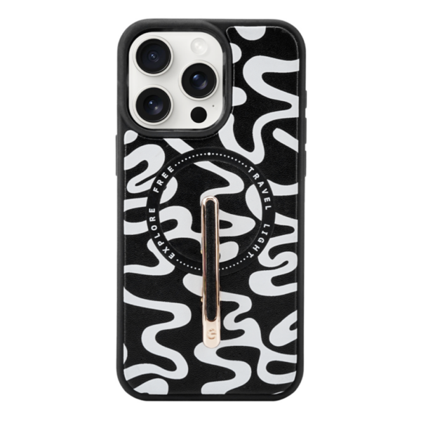 Custype รุ่น Progrip Magsafe iPhone Case with Printing - เคส iPhone 15 Pro Max - สี Graphic Black/White