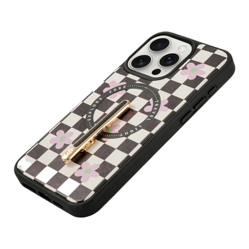 Custype รุ่น Progrip Magsafe iPhone Case with Printing - เคส iPhone 15 Pro Max - สี Checkboard Black/White - Image 3