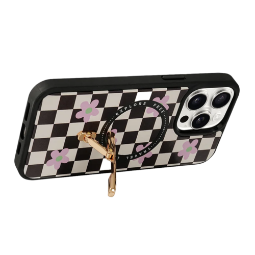 Custype รุ่น Progrip Magsafe iPhone Case with Printing - เคส iPhone 15 Pro Max - สี Checkboard Black/White - Image 4