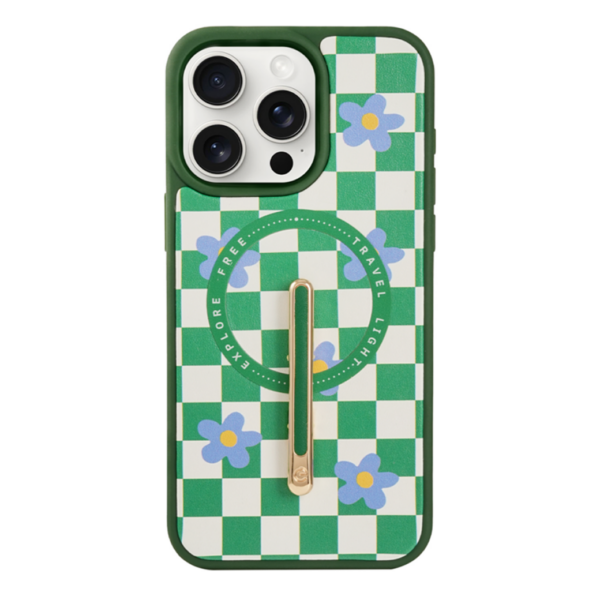 Custype รุ่น Progrip Magsafe iPhone Case with Printing - เคส iPhone 15 Pro Max - สี Checkboard Army Green